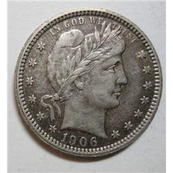 1906O Barber quarter all original surface XF45