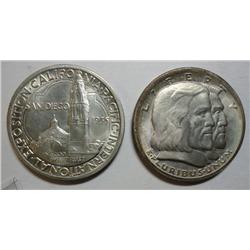 1935S SanDiego and 1936 Long Island half $  MS63