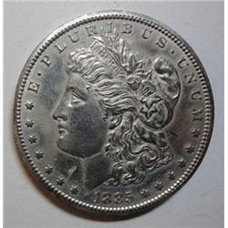 1885CC Morgan $  XF/AU  mark under chin. Coin is a nice AU but has been