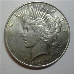 1927D Peace $  AU58