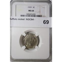1929 Buffalo nickel  NGC64