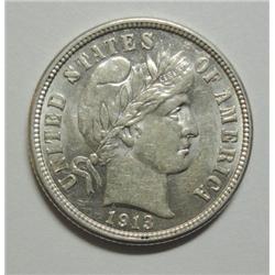 1913 Barber dime  MS61/63