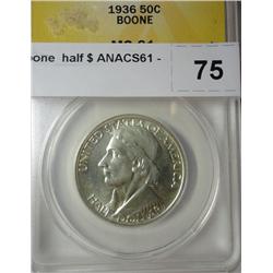 1936 Boone  half $ ANACS61