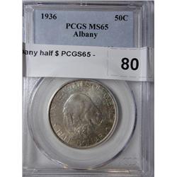 1936 Albany half $ PCGS65