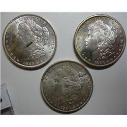 1880S-86-90 Morgan $  MS62/63--1886 has dark toning streak obv
