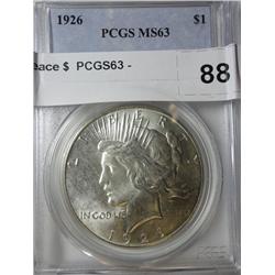 1926 Peace $  PCGS63