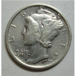 1925D Mercury dime VERY scarce date  XF45