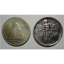 1925 Lexington and 1926S Oregon Trail half $ nice original undipped AU