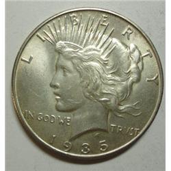1935S Peace $  one mark on face keeeps it from a Gem 65. we grade an MS63/64