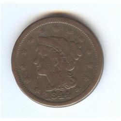 1822-40-41-42-44 large pennys avg VG nice color