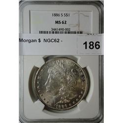 1886S Morgan $  NGC62