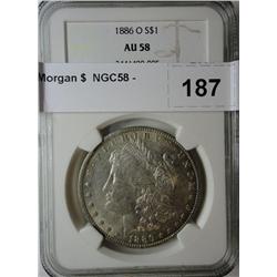 1886O Morgan $  NGC58