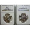 Image 1 : 2 1946 Walker half $  NGC63 and 64