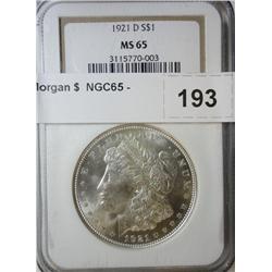 1921D Morgan $  NGC65