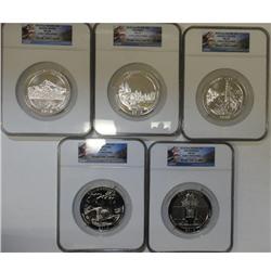 5 5 oz. silver AMERICAS TREASURE EARLY RELEASES NGC graded; Hot Springs MS66