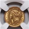 Image 2 : 1851 $1 gold NGC UNC details cleaned