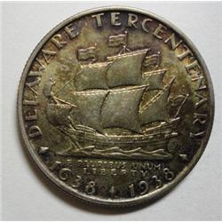 1936 Delaware half $  all original toning  MS65