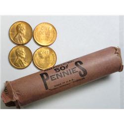 Roll(50) 1948S Lincoln pennys NICE BU roll