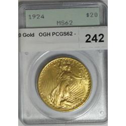 1924 $20 Gold   OGH PCGS62
