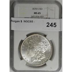 1878S Morgan $  NGC65
