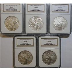 5  2007P Jamestown silver $  NGC69
