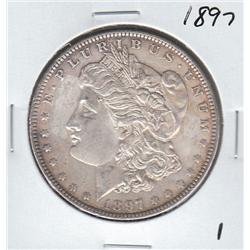 $1 SILVER DOLLAR MORGAN 1897 SHARP DETAILS