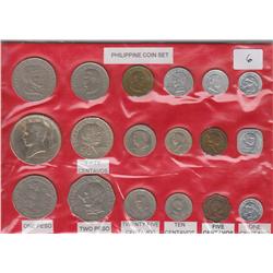 PHILIPPINE COIN SET 18 COIN SET