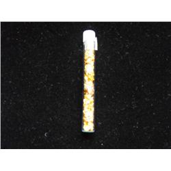 GLASS VIAL OF GOLD FLAKE