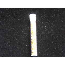 GLASS VIAL OF GOLD FLAKE