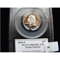 2006 S PCGS SOUTH DAKOTA PROOF 69 QUARTER