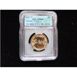 2007 P ICG MS 65 JEFFERSON $1 PRESIDENTIAL