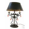 Image 2 : Iron rabbit lamp - hand painted shade