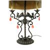 Image 4 : Iron rabbit lamp - hand painted shade