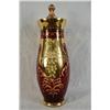 Image 3 : Ruby glass lidded vase with gold enameling