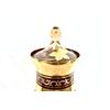 Image 4 : Ruby glass lidded vase with gold enameling