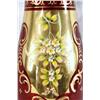 Image 5 : Ruby glass lidded vase with gold enameling