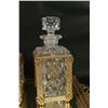 Image 3 : 4pc filigree Dresser set Fostoria block pattern glass