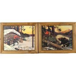 Pair of Framed Goodwin Prints 16" x 20"