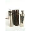 Image 1 : Vintage stainless thermos in tooled leather case