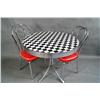 Image 3 : 50's Checkered Dinette table & 2 chairs