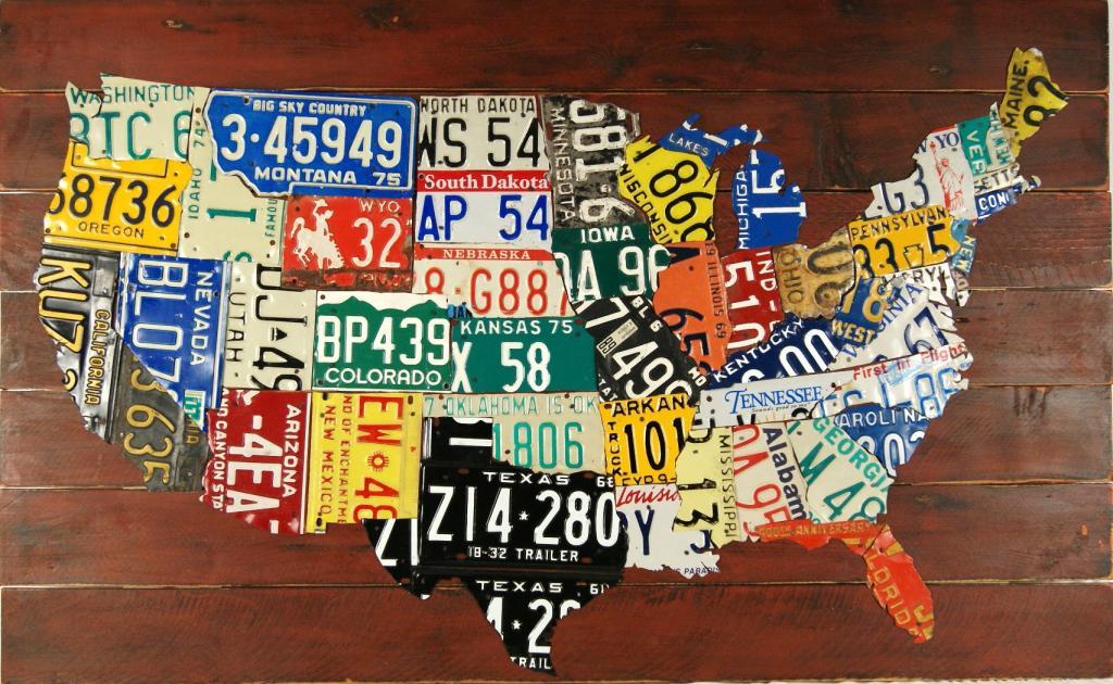 Aaron foster designs license plate map