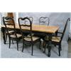 Image 1 : Farm house plank table 39"x84" & set of  6 chairs