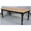 Image 3 : Farm house plank table 39"x84" & set of  6 chairs