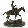 Image 1 : C.M. Russell (1864-1926)  11" Bronze Will Rogers.. Title:  Will Rogers & horse. Russell and Rogers w