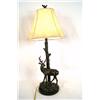 Image 1 : Stagg deer lamp - custom faux leather shade 32"