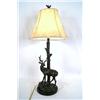 Image 2 : Stagg deer lamp - custom faux leather shade 32"