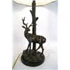Image 3 : Stagg deer lamp - custom faux leather shade 32"