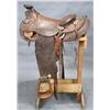 Image 2 : 1948 World Champion Rodeo finely tooled Saddle with bridal.  Saddle won by World Champion Calf Roper