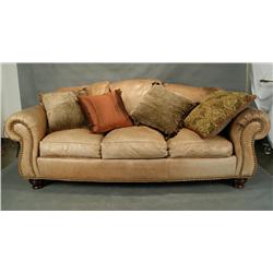 Thomasville leather sofa - tan