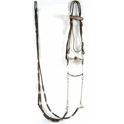 Fancy Silver Bridle and bit with reins